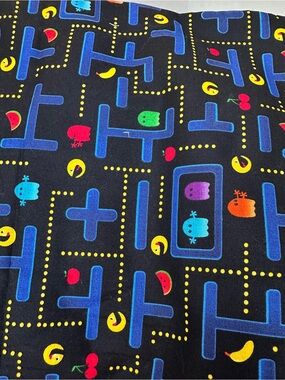1 Yard Timeless Treasures Arcade Pac-Man Vintage Style Cotton Quilt Fabric